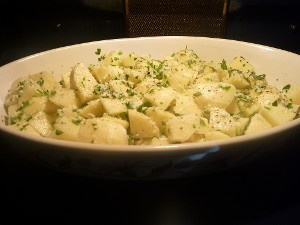 Potatoes ready to bake